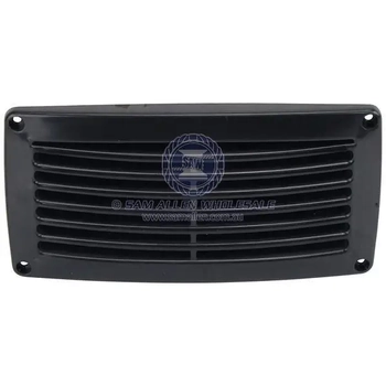 Black Rectangle Vent 206mm X 106mm