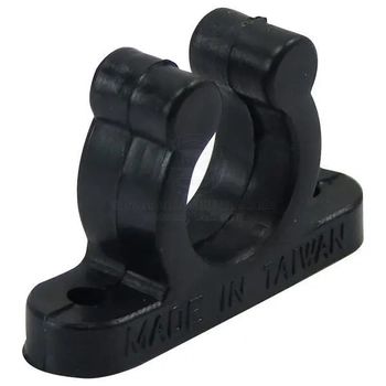 Black Plastic Tube Clip 15mm