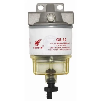 Diesel Fuel Filter G57A Aluminium Head & Clear Bowl