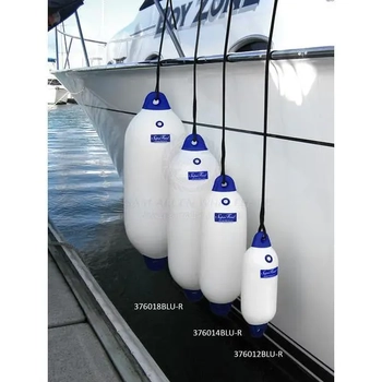 Supafend PVC Boat Fenders with Rope S 415mm x 140mm - Blue Tip