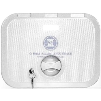Access hatch Lockable Barrel Key Caravan Boat RV Marine Storage with Lid White