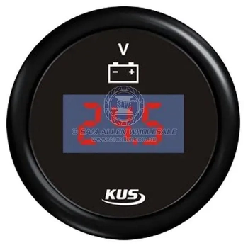12/24V Black Digital Voltmeter 52mm