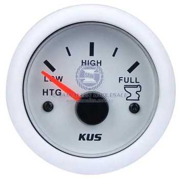 12/24V Wht Waste Gauge 240-33 Ohms