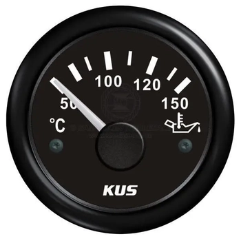 52mm Oil Temp 12V Black