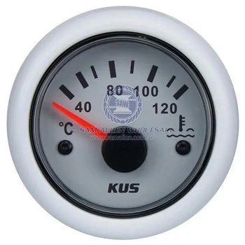Gauge Water Temp White12/24 52mm
