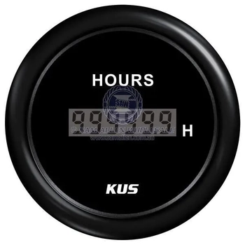 Gauge Hour Blk 12/24 52mm