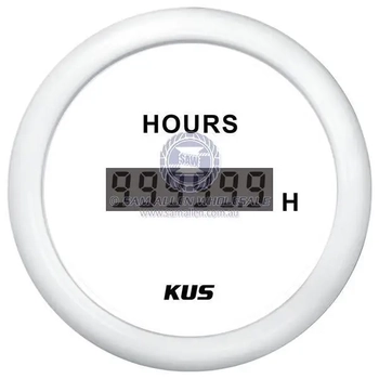 Gauge Hour White 12/24 52mm