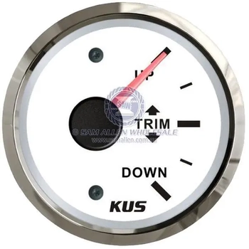 12/24V White Ss Trim Gauge 52mm