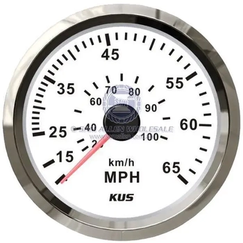 12/24V White Ss Speedo 0-65Mp 85mm