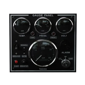 KUS Boat Gauge Panel Oil Tacho Volt Water Temp Engine Stop Alarm Marine 12V 24V