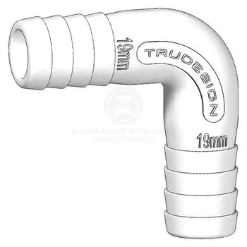 Hose Joiner 90° 19mm White Trudesign