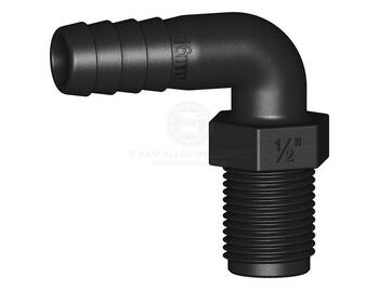 Hose Tail 90° 1/2" Bsp - 16mm Tail