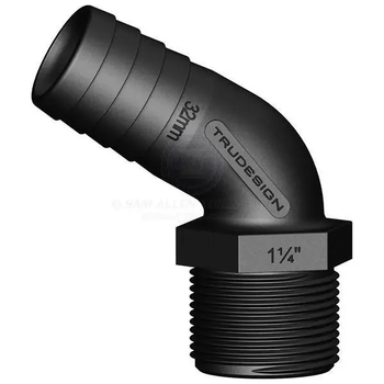 Hose Tail 120° 1 1/4" Bsp - 32mm Ta Trudesign