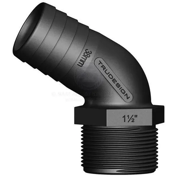Hose Tail 120° 1 1/2" Bsp - 38mm Ta