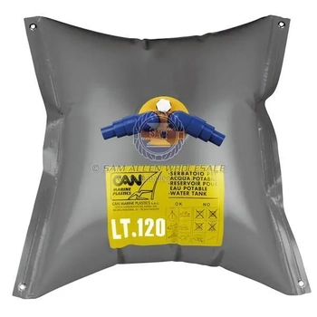 Can-SB 120L Flexible Black Waste Tank with Flange and Connectors Boat Marine