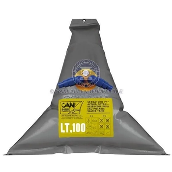 Can-SB 100L Flexible Black Waste Tank with Flange and Connectors Boat Marine