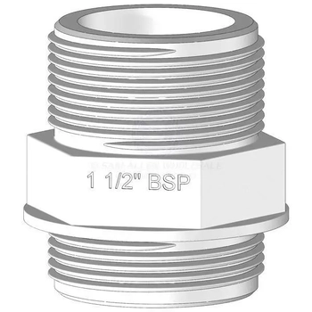 Aquavalve Nipple 1 1/2" Bsp White