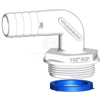 Aquavalve Hose Tail 90° 25mm