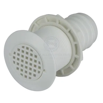 Skin Fitting Nylon White With Strainer & Tail 1 1/2" - Pack Of 5