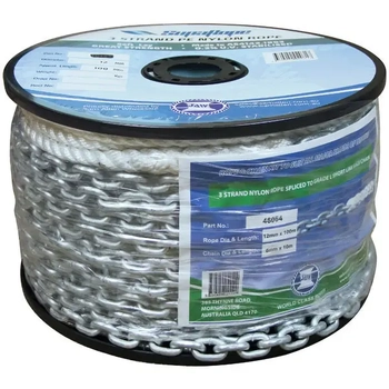 Anchor Rope & Chain Kit - 3 Strand Nylon - Galvanised