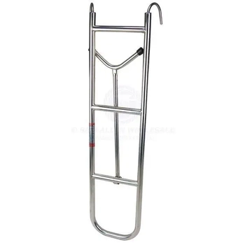 4 Step Stainless Steel Support Ladder with V Brace