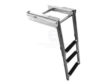 Relaxn 304G Stainless Steel 3 Step Telescopic Ladder