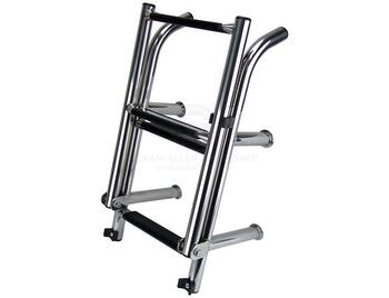 Relaxn 316G Polished Stainless Steel Open Top Folding Ladder