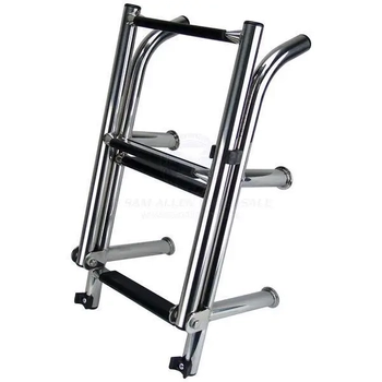 Relaxn 316G Polished Stainless Steel Open Top Folding Ladder