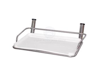 Sam Allen Stainless Steel Fish Cutting Bait Board with Rod Holders Boat Fishing Filleting