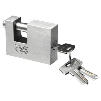 Lemen 63mm Stainless Steel Armored Padlock Tamper Proof Boat Cabin Marine 3 Keys