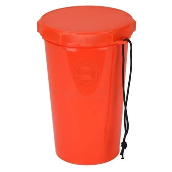 1.5L Safety Container with Lid and Black Cord - Orange