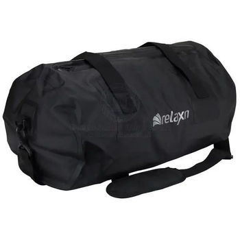 RELAXN Waterproof 30L Gear Bag Black Boat Marine Fishing PVC Coated Heavy Duty