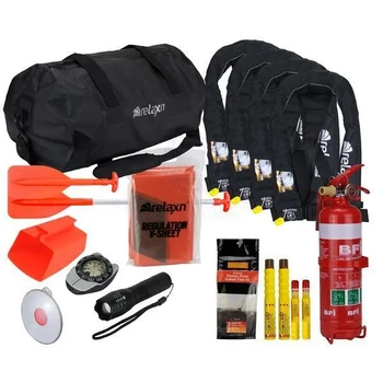 Safety Gear Bag Inflatable 4+ Flares & Fire Extinguisher