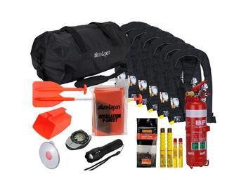 RELAXN Safety Gear Bag Kit - Inflatable 6 Person - Flares & Fire Extinguisher
