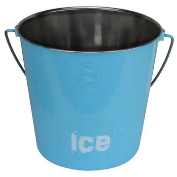 Stainless Steel Ice Bucket Light Blue 9L