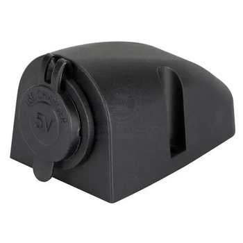 Charger Dual Port Usb+ Black Surface Mount