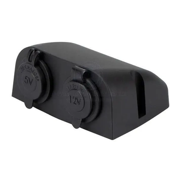 Charger Usb+/ Accessory Combo Black Surface Mount