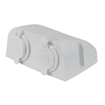 Charger Usb+/ Accessory Combo White Surface Mount - 10 Pack