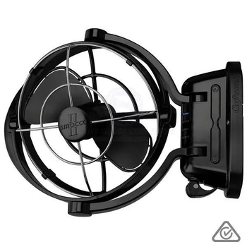 SIROCCO 3 Speed Ventilation Fan 12/24V 180mm Boat Marine Caravan Black