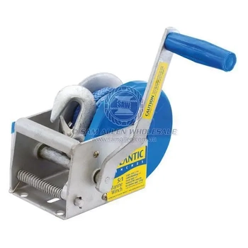 Atlantic Hand Brake Winch 5:1 Snap Hook 700kg Fixed Handle Rope Boat Trailer