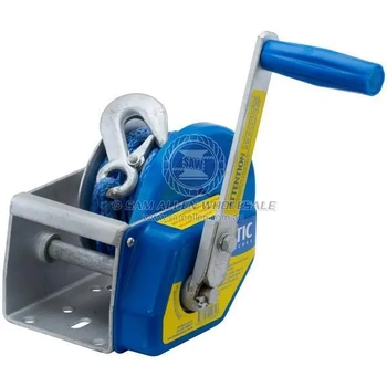 Atlantic Hand Brake Winch 5:1 Ratio Snap Hook 300kg 7.5m 5mm Rope Boat Trailer
