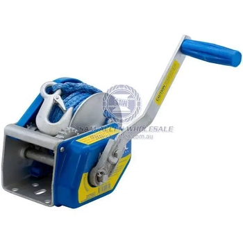 10:1 Atlantic Brake Winch Lifting 7.5M X 6Mm Rope With Snap Hook Fixed Handle
