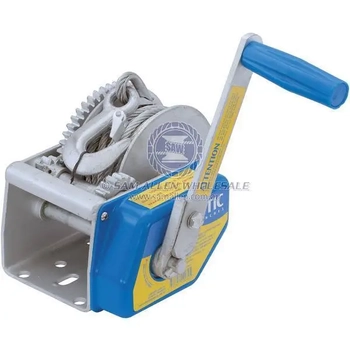 Atlantic Hand Brake Winch 10:1 Snap Hook 500kg Fixed Handle Rope Boat Trailer