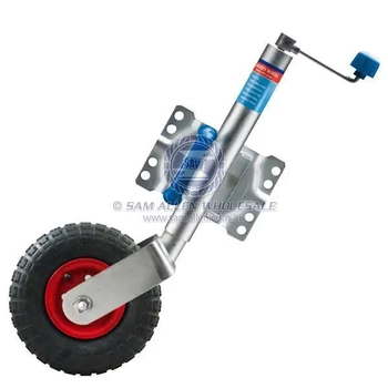 Pneumatic 10' Jockey Wheel 136kg Capacity Swivel Bracket Trailer Caravan Boat