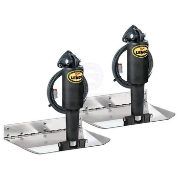Lenco Reverse Mount Trim Tab Kit Electro Polished 12V 9x12inch 101XDS Actuators