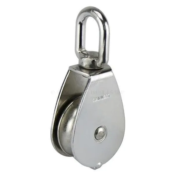 Pulley 15mm Single Swivel Fixed Pin 316G
