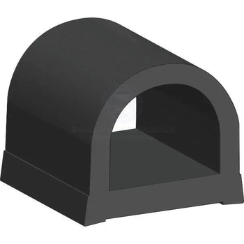 Gunwale 'D' Moulding 50mm Black 25M