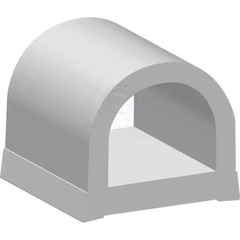 Gunwale 'D' Moulding 50mm White 25M