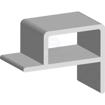Pontoon Edge Square White 30M