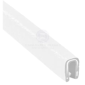 Edge Trim 6.3mm 50m White PVC - Aluminium